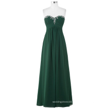 Starzz 2016 Ladies Full-Length Strapless Beaded Chiffon Green Long Evening Prom Dress ST000002-4